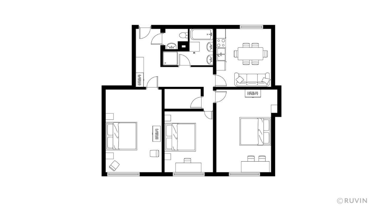 King Bed Home, 3 Bed Ideal For Big Groups * Wien